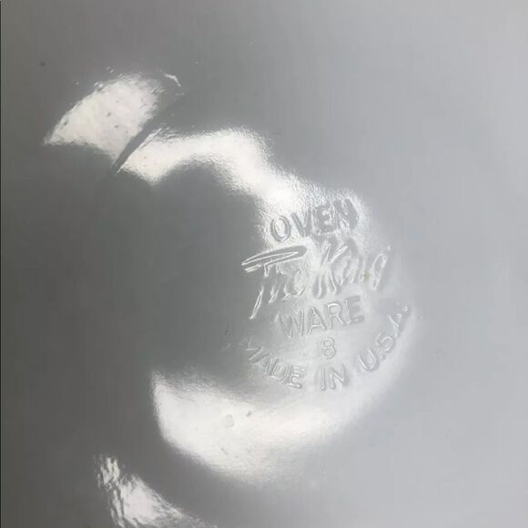 mid century modern anchor hocking fire-king relish dish with gold trim fall - Picture 6 of 8